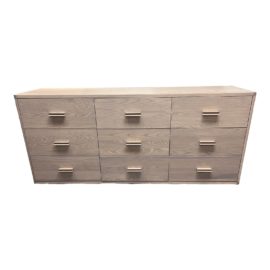 Custom Design Grey Wash Ash Wood Drawer Dresser. Original Price: $5,175