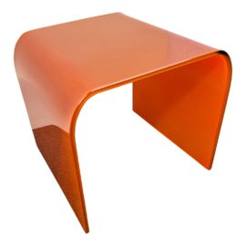 Orange Glass Side Table