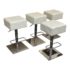 Fine Mod Marshmallow Adjustable Stool, a Set of Four. Original Price: $980
