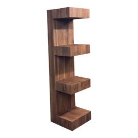 Custom Contemporary Chunky Wood Open Shelving Unit