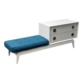 Jonathan Adler Gossip Bench in Whte. Original Price: $2,585