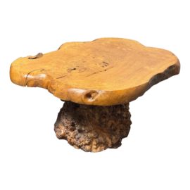 Hand-Crafted Root Wood Live Edge Table