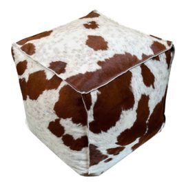 Contemporary Hair-On-Hide Pouf