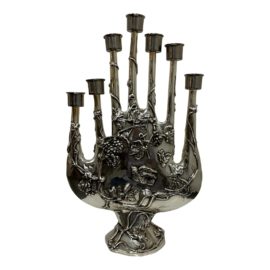 D'Argeneta Seven Arm Silver Candleholder. Original Price: $1,720