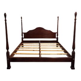 Eastern King Henkle-Harris Pineapple Low Poster Bed Frame. Original Price: $5,000