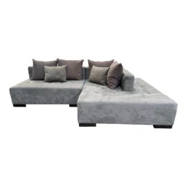 American Leather Corbin Brushed Gray Sectional. Original Price: $3,700