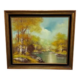 Vintage Signed Landscape Painting