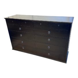 Restoration Hardware Maison 12-Drawer Dresser Antiqued Black. Original Price: $2,695