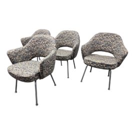 Mid 20th Century Eero Saarinen Executive Chairs From Knoll, Set of Four. Original Price: $8,648