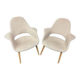 HD Buttercup Retro Arm Chairs, a Pair. Original Price: $790