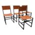 Pottery Barn Hardy Leather Dining Chairs, Set of Four. Original Price: $1,796