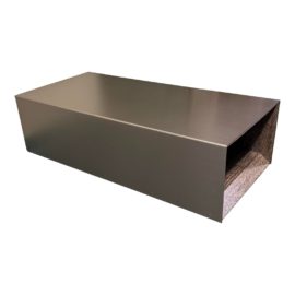 Minotti Rodolfo Dordoni Gray Metal + Wood Coffee Table. Original Price: $5,850