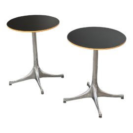 Herman Miller George Nelson Pedestal Side Tables, a Pair. Original Price: $1,590
