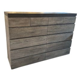 Restoration Hardware Nils Verhoeven Reclaimed Oak 12 Drawer Dresser + Custom Concrete Top. Original Price: $9,195
