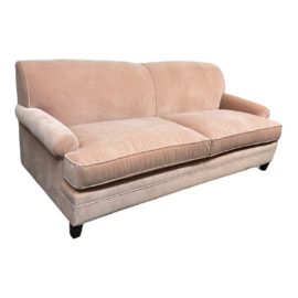 NEW Custom Design Dusty Rose Performance Velvet Sofa. Original Price: $2,775