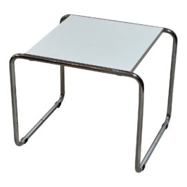 Knoll Marcel Breuer Laccio White Side Table