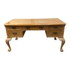 Vintage Hekman Willow Wood Chippendale Desk