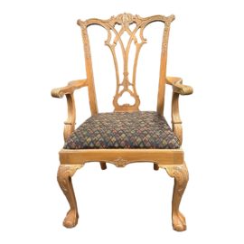 Highland House Vintage Willow Wood Chippendale Chair