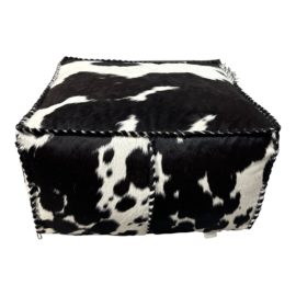 Parker Gwen Surya Cowhide Ottoman Pouf. Original Price: $765