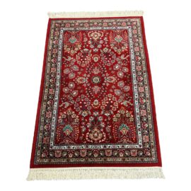 Vintage Persian 100% Wool Area Rug - 4′5″ × 6′11″