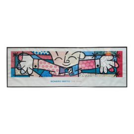 Romero Britto "The Hug" Framed Reproduction Print. Original Price: $1,000