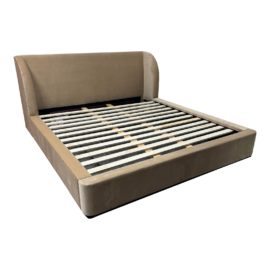 NEW Eastern King Saatva Cassis Platform Terra Vintage Velvet Bed Frame. Original Price: $2,400