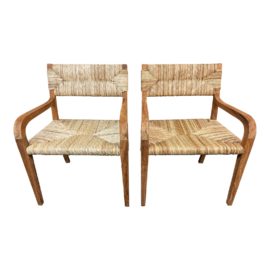 Noir Bowie Arm Chairs, a Pair. Original Price: $2,200