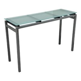 Elite Modern Vintage Frosted Glass Console Table. Original Price: $400