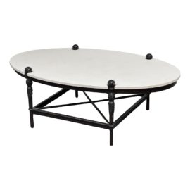 Murray's Iron Works Concord Oval Outdoor Cocktail Table. Original Price: $5,300