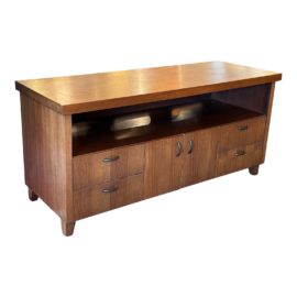 Custom Design Walnut Media Cabinet. Original Price: $4,900