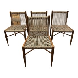 NEW Brownstone Montuak Indoor/Outdoor Dining Chairs, Set of Four. Original Price: $3,600