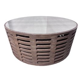 NEW Palmer Teakwood Coffee Table + Antique Mirror Surface. Original Price: $1,915