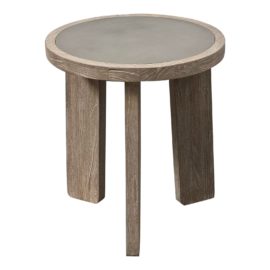 New Brownstone Royce Teak Wood End Table. Original Price: $915