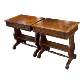 Henredon for Sunrise Home Romanesque Book Tables, a Pair. Original Price: $3,570