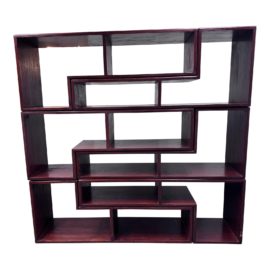 Unique Modular Rosewood Bookshelf - Six Piece