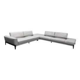 Roche Bobois Connexe Soft Gray Leather Sectional. Original Price: $17,500