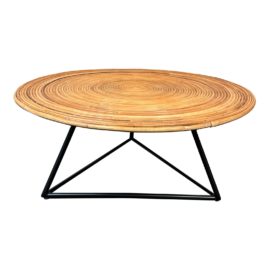 Four Hands Grass Roots Clover Rattan Coffee Table. Original Price: $750