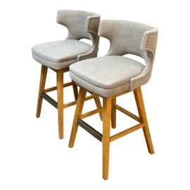 Four Hands Task Swivel Bar Stools, a Pair. Original Price: $1,306