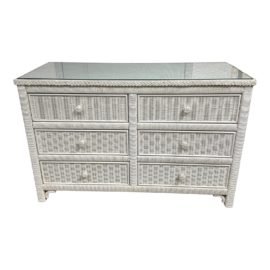 Henry Link & Wicker Mid Century Six Drawer Dresser