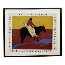 Vintage Fritz Scholder + Signature Poster for Jamison Galleries