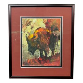 Rocky Hawkins Buffalo Limited Edition Giclee Certification, Signed