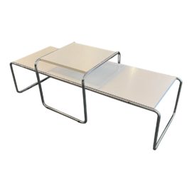 Knoll Marcel Breuer Laccio Coffee Table + Side Table Set