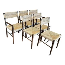 Serena and Lily Portside Chairs with Custom Cushions - Set of Six. Original Price: $6,300