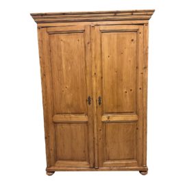 Antique Late 19th Century Pine Wood Armoire