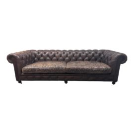 Restoration Hardware Kensington Leather Sofa. Original Price: $5,795