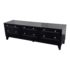 Dinec Birch Wood Black Low Boy Six Drawer Dresser