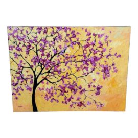 P. Baker Signed Cherry Blossom Original Painting