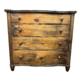 Antique Fruitwood Four Drawer Dresser