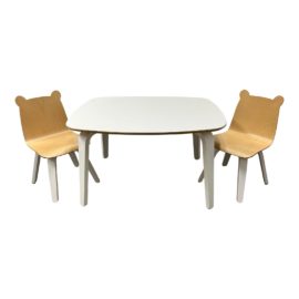 Oeuf Bear Play Chairs + Table, Set of Three. Original Price: $700