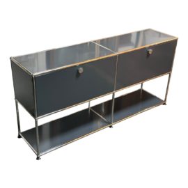 Usm Haller F2 Gray Credenza. Original Price: $2,673